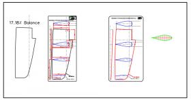 Rudder design details for Eygthene 24.
